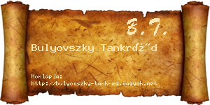 Bulyovszky Tankréd névjegykártya